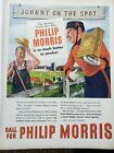 Vintage 1947 Philip Morris Cigarettes Print Ads Ephemera Wall Art Decor