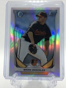BRIAN GONZALEZ 2014 BOWMAN CHROME DRAFT PROSPECTS REFRACTOR #CDP85