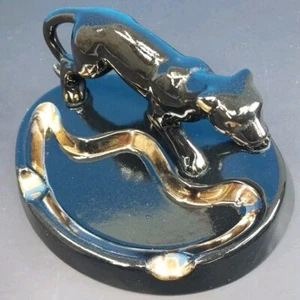 Vintage Mid Century Black Panther Ashtray MCM - Picture 1 of 9
