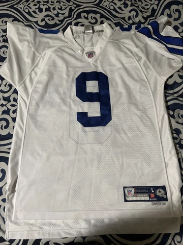 Dallas Cowboys Reebok Jersey Men Large White Tony Romo  #9 Home Team Cover