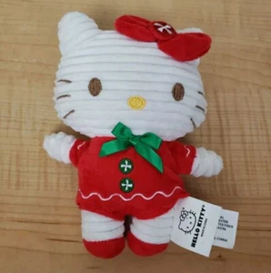 2023 Sanrio Hello Kitty Navidad Caramelo Conjunto Arco Vacaciones Peluche Juguete 7" - Imagen 1 de 11