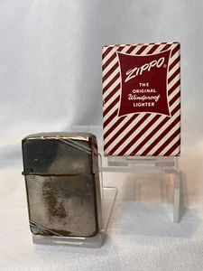 1936-1940 WW2 Era Zippo Lighter Diagonal Lines 16 Hole Mismatch Insert In Box - Picture 1 of 15