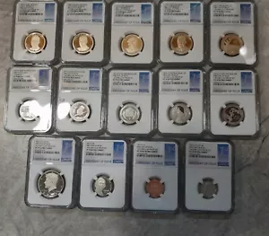 2015 NGC PF 70 ULTRA CAMEO, 14 COIN SET, FIRST DAY OF ISSUE - Picture 1 of 6