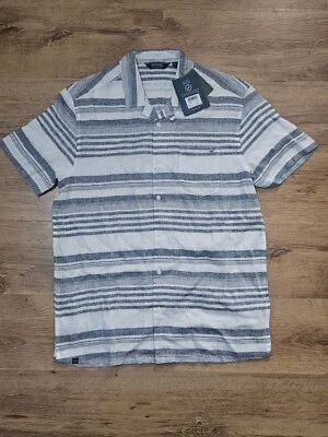 Regatta Striped Linen Blend Short Sleeve Shirt Size L BNWT - Image 1 of 4