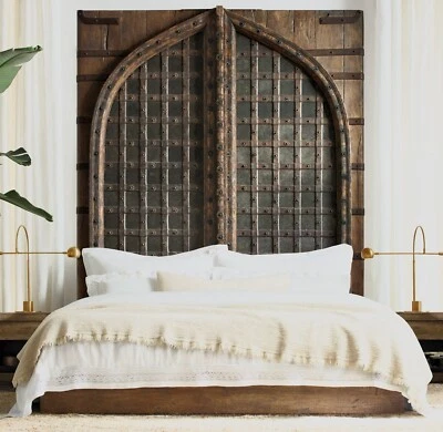 Herrajes de restauración derecha hechos a mano fortaleza india siglo XVIII puerta de carruaje cama Foto 1 de 4