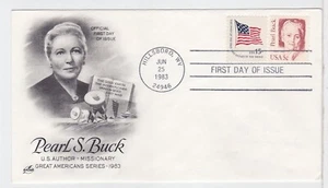 TurtlesTradingPost- Pearl S Buck - 1983 #1848 - Artcraft FDC Hand Cancel - Picture 1 of 1