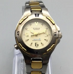 Guess Waterpro Watch Women Indiglo 27mm Gold Silver Two Tone New Battery 6" - Picture 1 of 15