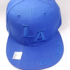 Leader Of Generation LOGA Los Angeles Spellout Baseball Cap Hat Gray Blue. - Picture 1 of 11