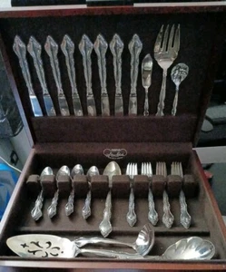 1969 International Countess Deep Silver Plate Silverplate Besteck Set 48 Teile - Bild 1 von 7