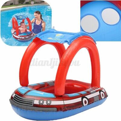 Baby Swimming Float Ring Kids Toddler Infant Sunshade Pool Boat Raft  US  - • 24.44$