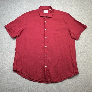 Murano Baird McNutt Linen Shirt XL Red Casual Beach Wear Lightweight Summer - Picture 1 of 10