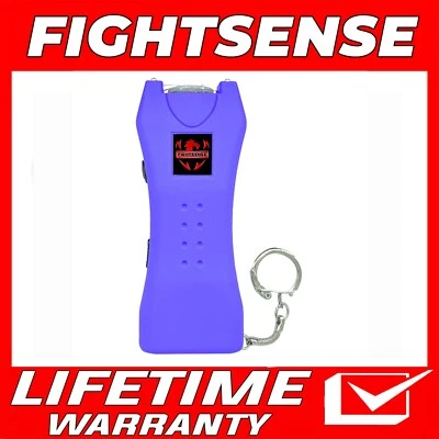 FIGHTSENSE Powerful Rechargeable StunGun w/keychain & LED Flashlight for Women
