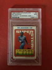1990 Topps Bo Jackson Sticker Card Caminiti -20 Ripken 235  PSA 9 Mint VHTF Rare