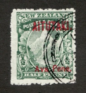 1903 Aitutaki Islands Sc# 3 - ½p Ava Pene. - Scenic Mountain. Used Cv$7 - Picture 1 of 1