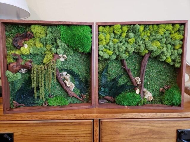Miniature Fairy Garden Faux Moss Rocks - Set of 10 - Buy 3 Save $5