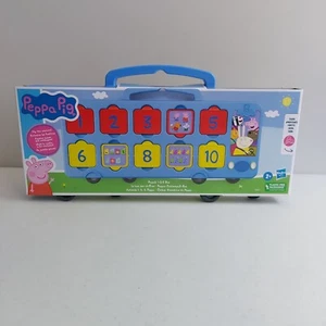 *NEW* Hasbro Peppa Pig 1-2-3 Bus 1 to 10 Counting Toys Interactive Preschool Toy - Picture 1 of 7