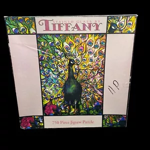 Ceaco Stained Glass by Tiffany 750 Pc Jigsaw Puzzle Peacock New BAD BOX - Picture 1 of 2