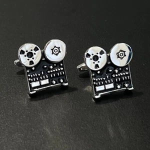 Vintage Movie Projector Design Men Cufflinks In Box Father’s Day Birthday Gift - Picture 1 of 8