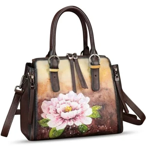 Genuine Leather Purse and Handbag Women Unique Fashion Crossbody Shoulder Bag - Picture 1 of 7