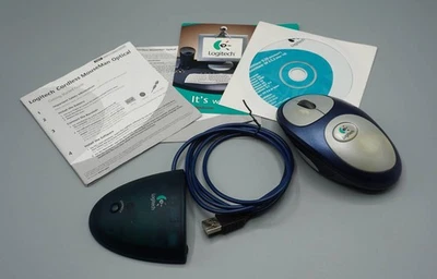 Logitech MouseMan Optical Wireless Mouse M-RM63, Includes Accessories WORN-expm - Image 1 of 3