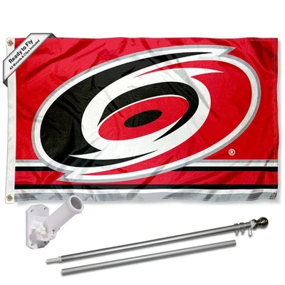 Carolina Hurricanes Flag Pole and Bracket Kit - Image 1 of 4
