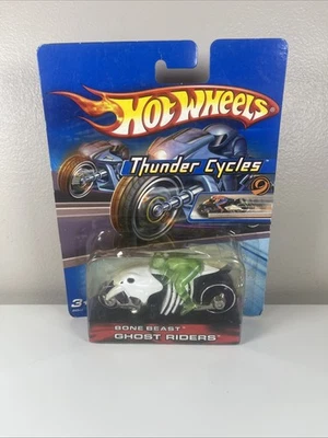 2003 Hot Wheels Thunder Cycles White Bone Beast Ghost Riders C35 - Image 1 of 2