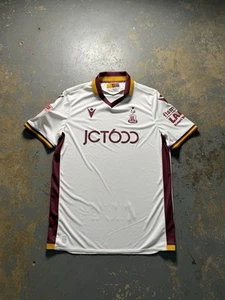 Bradford City Macron Y2K Grunge White Away Soccer Football Jersey-Size L - Picture 1 of 12