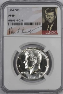 1964 Kennedy Proof Silver Half Dollar 50C - NGC / PR69 - Picture 1 of 2