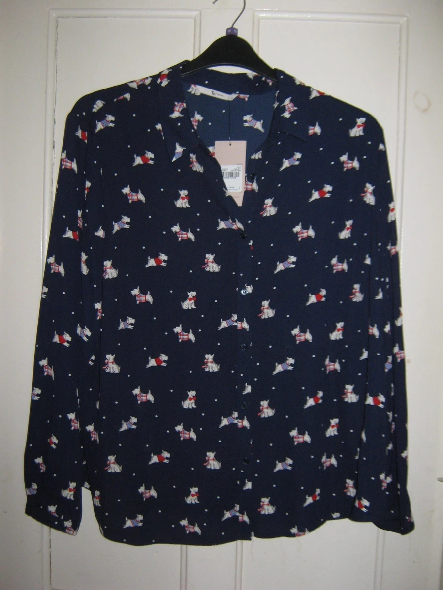 Women's Loose Fit Long Sleeve Tunic - V Neck Printed Business Casual Top