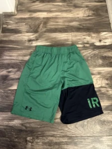 Notre Dame Shorts Mens Medium Green Under Armour Basketball Fighting Irish 550 - Picture 1 of 4