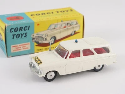 Corgi Toys N°419 Ford Zephyr Auto Di Pattuglia Della Polizia In Scatola - Immagine 1 di 4