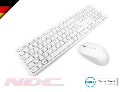 NEW Dell KM5221W White GERMAN Pro Wireless Keyboard & Mouse Combo - Image 1 of 2