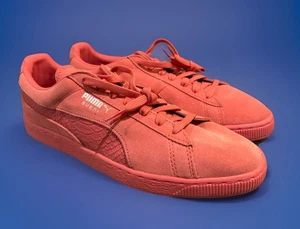 NEW Puma Suede Mono Reptile Mens US 11.5 Pink Casual Athletic Shoes Sneakers - Bild 1 von 12