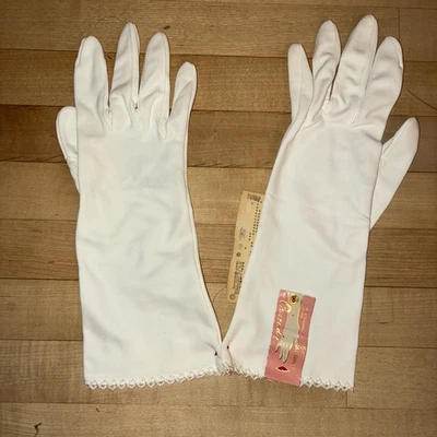 Guantes para mujer Crescendoe Caresse vintage blancos talla 8 nuevos con etiquetas Foto 1 de 4
