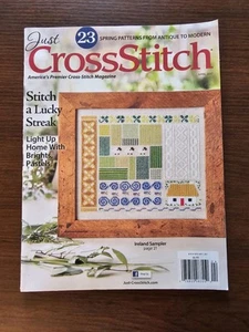Just Cross Rivista Aprile 2017 Campionatore Cuscino Unicorno Pincushion Cross - Foto 1 di 9