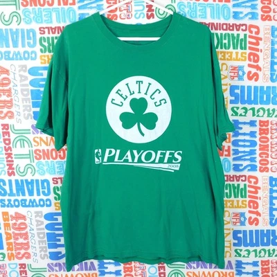 Футболка Boston Celtics 2008 плей-офф НБА размер XL двусторонняя зеленая белая - Изображение 1 из 4
