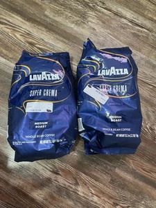 Lavazza Super Crema Whole Bean Coffee Medium Roast Lot 4.4 Lb 2x2.2Lb Exp 3/2027 - Picture 1 of 3