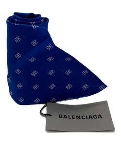 Bufanda jefe de algodón BALENCIAGA aprox. 19,7 pulgadas azul como nueva - Imagen 1 de 5