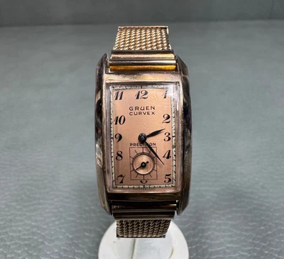 Reloj Pulsera Gruen Curvex Precisión Oro Rosa Foto 1 de 4