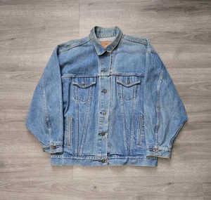 Vintage Levi's Trucker Blue Jean Denim Jacket 77930-1206 Made in USA Levis Large - Picture 1 of 12