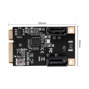XT-XINTE 2 Port SATA III Mini PCIE Controller Card Mini PCI-E SSD Adapter Card - Bild 1 von 6