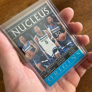 Timberwolves 2024-25 Origins Nucleus SSP Azul/25 Anthony Edwards Dillingham RC - Imagen 1 de 8