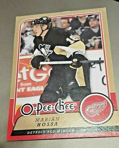 MARIAN HOSSA-2008 O-PEE-CHEE GOLD PARALLEL 🏒 HOCKEY CARD PENGUINS RED WINGS #80