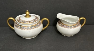 De colección Vignaud Limoges Francia Cubierto ~ Azúcar ~ Cuenco ~ Crema Wright ~ Tyndale & Van Rodin Foto 1 de 4