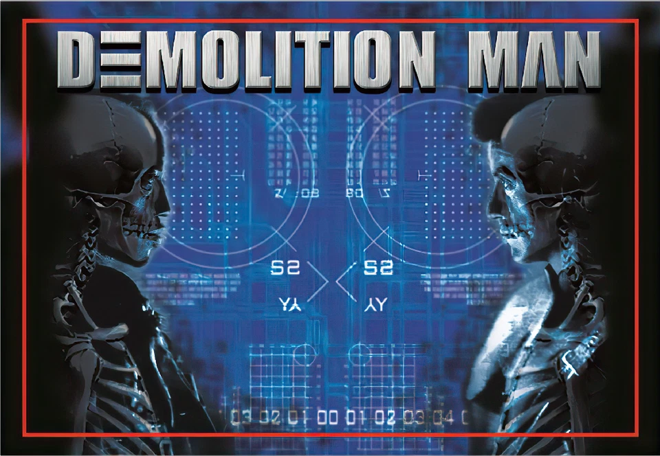 Williams Demolition Man DEMO MAN  Pinball Machine Custom Translite Version 4 - Image 1 of 1