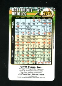 Baltimore Orioles--2015 Pocket Schedule--CRW Flags - Picture 1 of 1