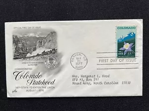 1711 Colorado Statehood FDC Art Craft May 21 1977 Denver CO - Picture 1 of 2