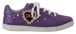 Dolce & Gabbana Enfants Chaussures Portofino Violet Sacré Coeur Basket EU33/US2
