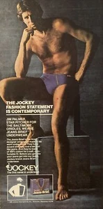 1981 Jim Palmer Jockey Underwear Jeans-Brief PRINT AD Baltimore Orioles VTG 80s - Picture 1 of 3