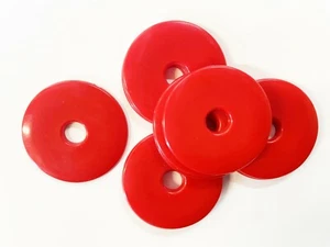 Pack of 100, 40mm Dia Survey Road Markers High Impact Plastic Discs RED. S7839 - Picture 1 of 1